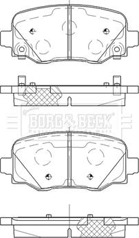 Borg & Beck BBP2521 - Kit pastiglie freno, Freno a disco autozon.pro