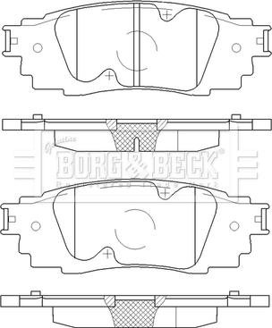 Borg & Beck BBP2575 - Kit pastiglie freno, Freno a disco autozon.pro