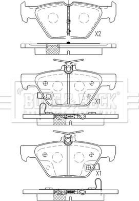 Borg & Beck BBP2571 - Kit pastiglie freno, Freno a disco autozon.pro