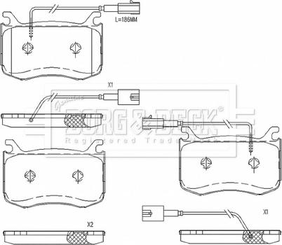 Borg & Beck BBP2695 - Kit pastiglie freno, Freno a disco autozon.pro