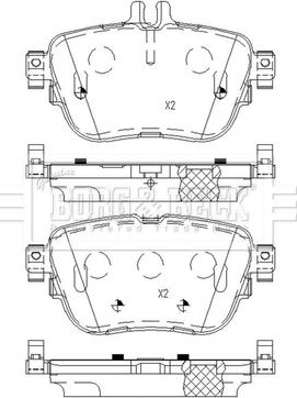 Borg & Beck BBP2644 - Kit pastiglie freno, Freno a disco autozon.pro