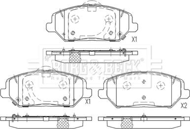 Borg & Beck BBP2640 - Kit pastiglie freno, Freno a disco autozon.pro