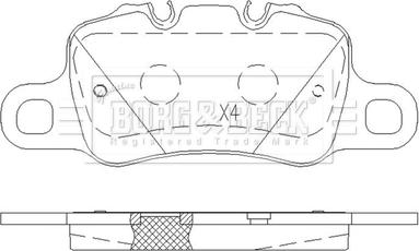 Borg & Beck BBP2643 - Kit pastiglie freno, Freno a disco autozon.pro