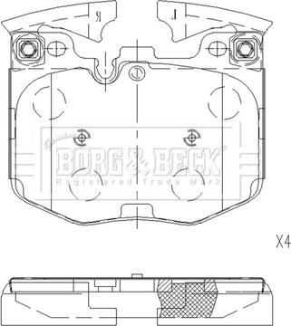 Borg & Beck BBP2659 - Kit pastiglie freno, Freno a disco autozon.pro