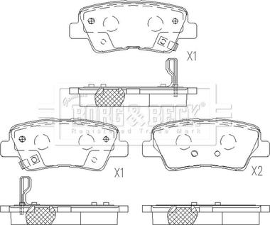 Borg & Beck BBP2655 - Kit pastiglie freno, Freno a disco autozon.pro