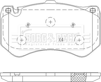 Borg & Beck BBP2650 - Kit pastiglie freno, Freno a disco autozon.pro