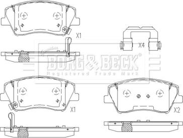 Borg & Beck BBP2658 - Kit pastiglie freno, Freno a disco autozon.pro