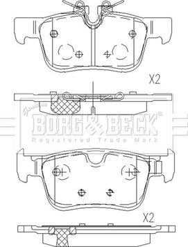 Borg & Beck BBP2657 - Kit pastiglie freno, Freno a disco autozon.pro