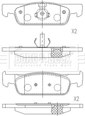 Borg & Beck BBP2660 - Kit pastiglie freno, Freno a disco autozon.pro