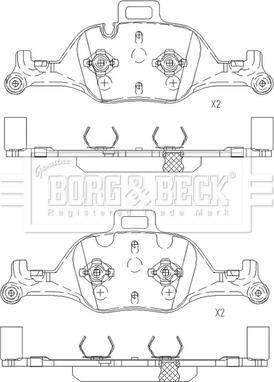 Borg & Beck BBP2668 - Kit pastiglie freno, Freno a disco autozon.pro