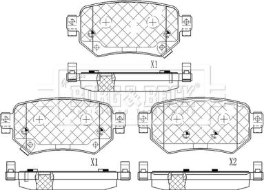 Borg & Beck BBP2601 - Kit pastiglie freno, Freno a disco autozon.pro