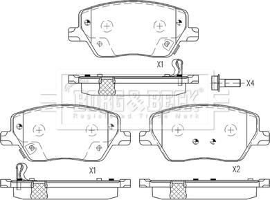 Borg & Beck BBP2603 - Kit pastiglie freno, Freno a disco autozon.pro