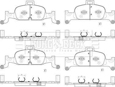 Borg & Beck BBP2602 - Kit pastiglie freno, Freno a disco autozon.pro