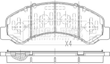 Borg & Beck BBP2611 - Kit pastiglie freno, Freno a disco autozon.pro