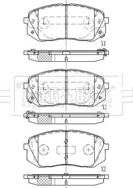 Borg & Beck BBP2618 - Kit pastiglie freno, Freno a disco autozon.pro