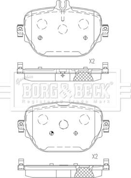 Borg & Beck BBP2685 - Kit pastiglie freno, Freno a disco autozon.pro