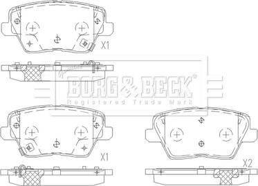 Borg & Beck BBP2680 - Kit pastiglie freno, Freno a disco autozon.pro