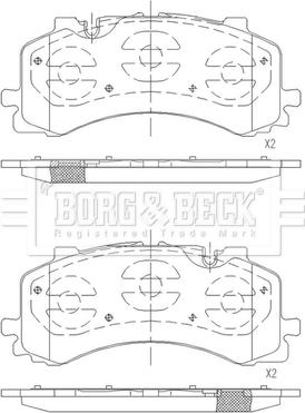 Borg & Beck BBP2683 - Kit pastiglie freno, Freno a disco autozon.pro