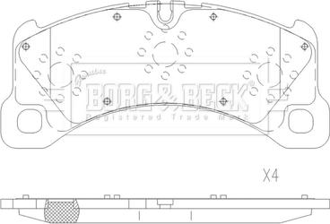 Borg & Beck BBP2682 - Kit pastiglie freno, Freno a disco autozon.pro