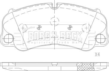 Borg & Beck BBP2639 - Kit pastiglie freno, Freno a disco autozon.pro