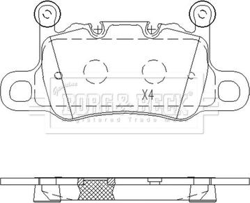 Borg & Beck BBP2636 - Kit pastiglie freno, Freno a disco autozon.pro