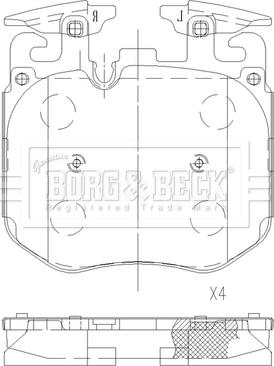 Borg & Beck BBP2630 - Kit pastiglie freno, Freno a disco autozon.pro