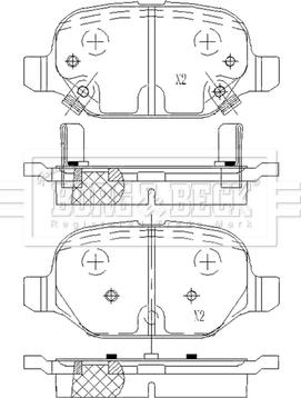 Borg & Beck BBP2620 - Kit pastiglie freno, Freno a disco autozon.pro