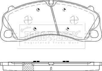 Borg & Beck BBP2621 - Kit pastiglie freno, Freno a disco autozon.pro