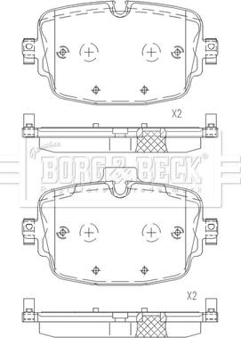 Borg & Beck BBP2674 - Kit pastiglie freno, Freno a disco autozon.pro