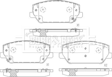 Borg & Beck BBP2675 - Kit pastiglie freno, Freno a disco autozon.pro