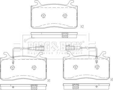 Borg & Beck BBP2670 - Kit pastiglie freno, Freno a disco autozon.pro