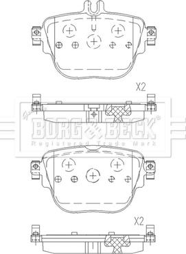 Borg & Beck BBP2673 - Kit pastiglie freno, Freno a disco autozon.pro