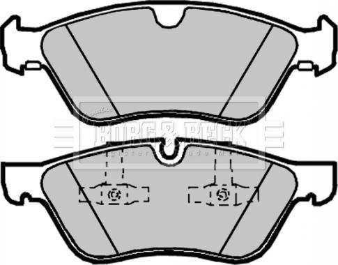 Borg & Beck BBP2033 - Kit pastiglie freno, Freno a disco autozon.pro