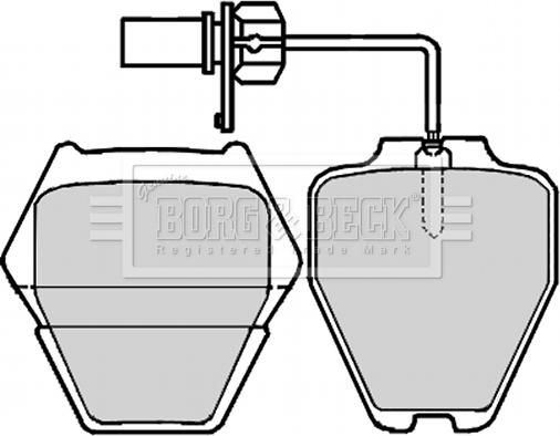 Borg & Beck BBP2199 - Kit pastiglie freno, Freno a disco autozon.pro