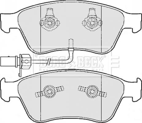 Borg & Beck BBP2111 - Kit pastiglie freno, Freno a disco autozon.pro