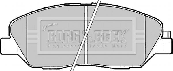 Borg & Beck BBP2176 - Kit pastiglie freno, Freno a disco autozon.pro