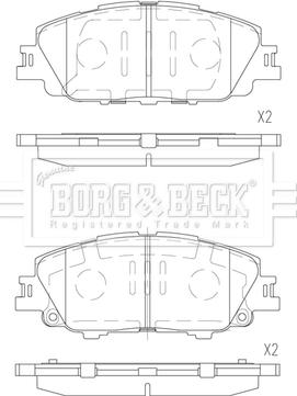 Borg & Beck BBP2899 - Kit pastiglie freno, Freno a disco autozon.pro