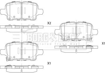 Borg & Beck BBP2896 - Kit pastiglie freno, Freno a disco autozon.pro