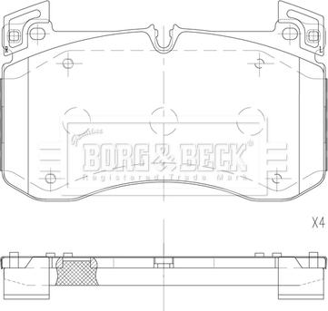 Borg & Beck BBP2890 - Kit pastiglie freno, Freno a disco autozon.pro