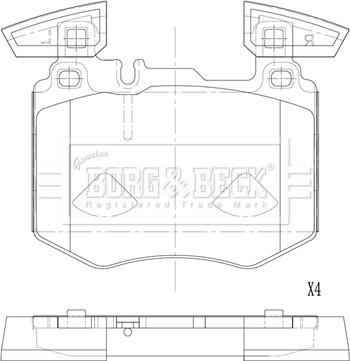 Borg & Beck BBP2898 - Kit pastiglie freno, Freno a disco autozon.pro