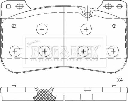 Borg & Beck BBP2801 - Kit pastiglie freno, Freno a disco autozon.pro