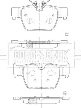 Borg & Beck BBP2889 - Kit pastiglie freno, Freno a disco autozon.pro