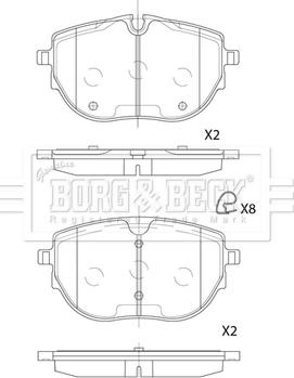 Borg & Beck BBP2881 - Kit pastiglie freno, Freno a disco autozon.pro