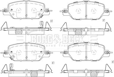 Borg & Beck BBP2834 - Kit pastiglie freno, Freno a disco autozon.pro