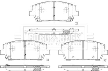 Borg & Beck BBP2835 - Kit pastiglie freno, Freno a disco autozon.pro