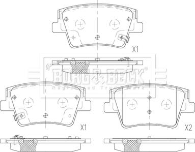 Borg & Beck BBP2836 - Kit pastiglie freno, Freno a disco autozon.pro