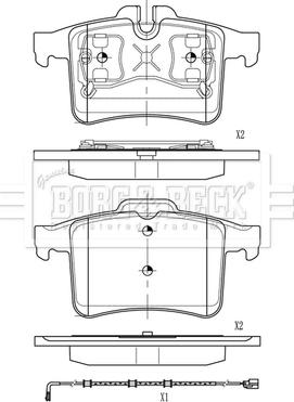 Borg & Beck BBP2831 - Kit pastiglie freno, Freno a disco autozon.pro