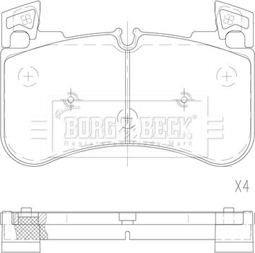 Borg & Beck BBP2827 - Kit pastiglie freno, Freno a disco autozon.pro