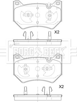 Borg & Beck BBP2876 - Kit pastiglie freno, Freno a disco autozon.pro