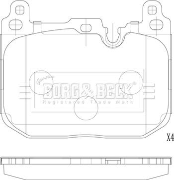 Borg & Beck BBP2878 - Kit pastiglie freno, Freno a disco autozon.pro